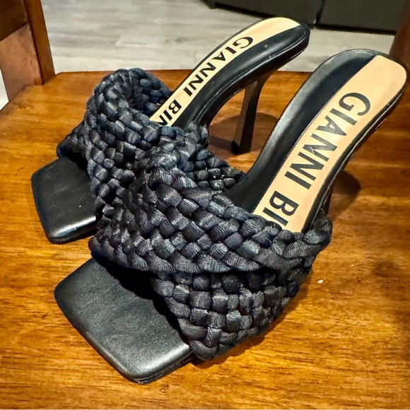 Gianni Bini Black Braided Heels - Picture 4 of 5